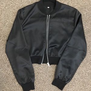 Cropped Bomber Jacket
